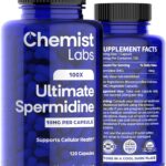 Suplemento de Spermidina Chemist Labs - Fórmula 100x para Longevidade e Bem-Estar - 120 Cápsulas - 9