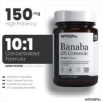 Cápsulas de Extrato de Folha de Banaba 150mg - Suporte Herbal com Ácido Corosólico 2% - 3