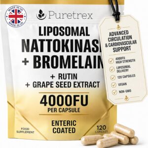 Liposomal Nattokinase 4000 FU + Bromelain 200mg - Suporte à Circulação e Saúde Cardiovascular
