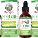 Gotas Líquidas de L-Theanine 200mg MaryRuth's - Suporte ao Humor e Concentração Natural - 10