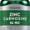 Piping Rock Zinco e L-Carnosina 84mg - Suplemento Imunológico e Digestivo em Cápsulas