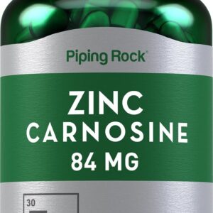 Piping Rock Zinco e L-Carnosina 84mg - Suplemento Imunológico e Digestivo em Cápsulas