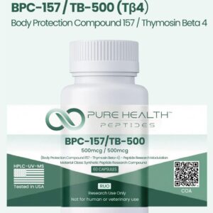 Mistura de Peptídeos BPC-157 e TB-500 Pure Health Peptides 500 mcg - Pesquisa Avançada em Saúde e Bem-Estar