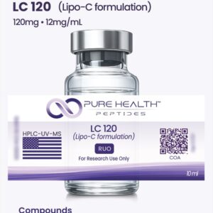 LC 120 Pure Health Peptides - Fórmula Líquida de Pesquisa com Carnitina e Metionina