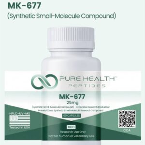 Ibutamorin Pure Health Peptides 12.5mg - Composto Sintético para Pesquisa Laboratorial - 12.5mg/cap