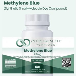 Methylene Blue Pure Health Peptides - Corante Sintético para Pesquisa e Análise Laboratorial