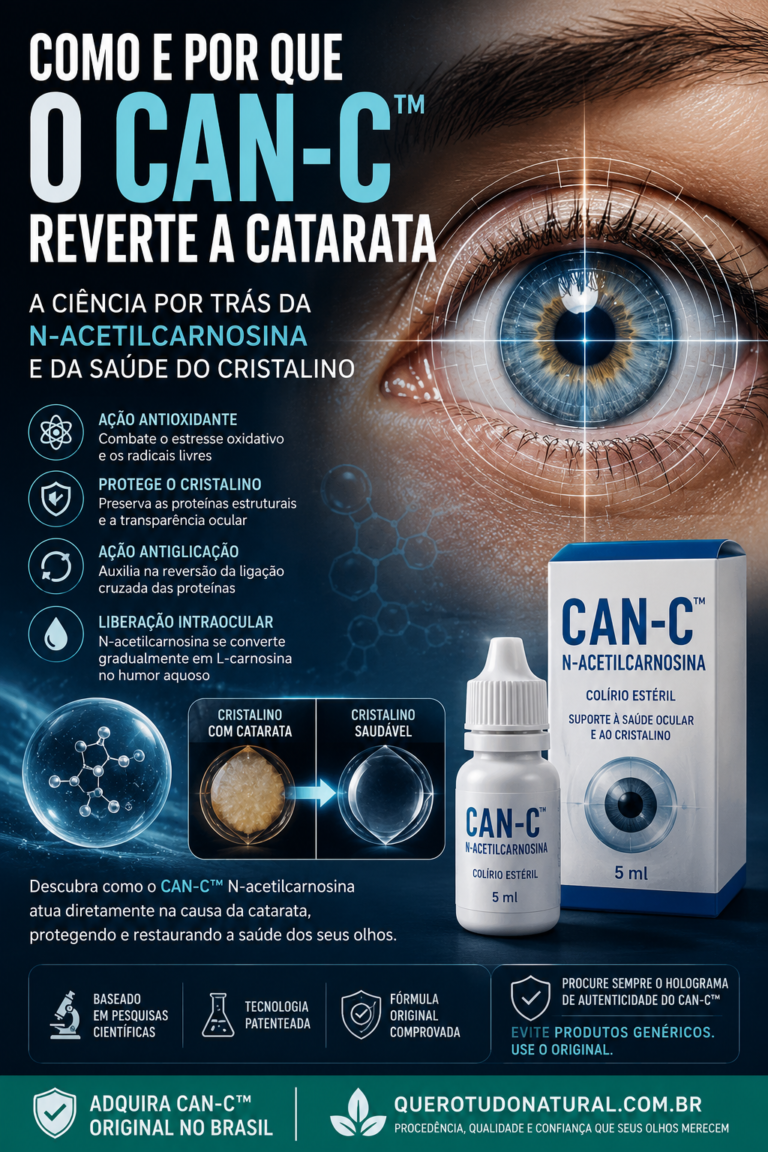 Como e Por Que o colírio de N-Acetilcarnosina Can-C™ reverte Catarata?
