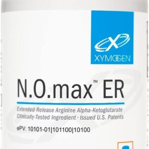 XYMOGEN N.O.max ER - Arginina Alfa-Cetoglutarato para Saúde Cardiovascular e Função Muscular - 180 Comprimidos