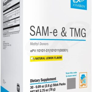 XYMOGEN SAM-e & TMG 400mg e 600mg - Suporte à Metilação e Função Celular