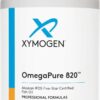XYMOGEN OmegaPure 820 - Óleo de Peixe Omega-3 para Saúde Cardiovascular e do Cérebro - 120 Softgels