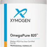 XYMOGEN OmegaPure 820 - Óleo de Peixe Omega-3 para Saúde Cardiovascular e do Cérebro - 120 Softgels