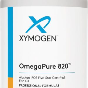 XYMOGEN OmegaPure 820 - Óleo de Peixe Omega-3 para Saúde Cardiovascular e do Cérebro - 120 Softgels
