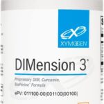 XYMOGEN DIMension 3 - Suplemento para Equilíbrio Hormonal e Metabolismo de Estrogênio com Curcuma e BioPerine - 240 Cápsulas