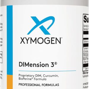 XYMOGEN DIMension 3 - Suplemento para Equilíbrio Hormonal e Metabolismo de Estrogênio com Curcuma e BioPerine - 240 Cápsulas - 8