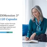 XYMOGEN DIMension 3 - Suplemento para Equilíbrio Hormonal e Metabolismo de Estrogênio com Curcuma e BioPerine - 120 Cápsulas - 5