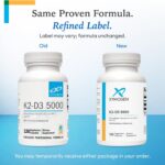 XYMOGEN K2-D3 5000 - Suplemento de Vitamina D3 e K2 para Saúde Imunológica, Óssea e Cardiovascular - 4