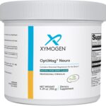 XYMOGEN OptiMag Neuro - Suporte à Saúde Cerebral e Relaxamento com Magnésio Glicinato e L-Treonato - Sabor Frutas Vermelhas - 150g
