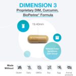 XYMOGEN DIMension 3 - Suplemento para Equilíbrio Hormonal e Metabolismo de Estrogênio com Curcuma e BioPerine - 240 Cápsulas - 3