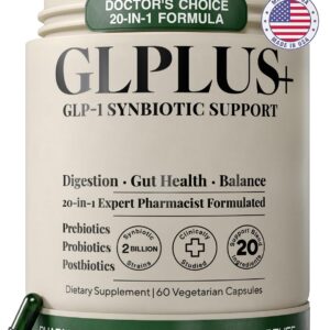GLP-1 Plus+ - Suplemento Sinbiótico para Saúde Digestiva, Náusea e Inchaço - 60 Cápsulas