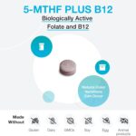 XYMOGEN 5-MTHF Plus B12 - Suplemento de Folato Biologicamente Ativo e Vitamina B12 para Suporte Nervoso e Metilação - 3