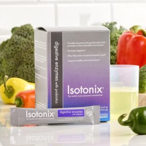 Isotonix Enzimas Digestivas com Probióticos - Complexo Enzimático DigeZyme® e Bacillus coagulans - Suporte à Digestão e Absorção de Nutrientes, 20 Pacotes