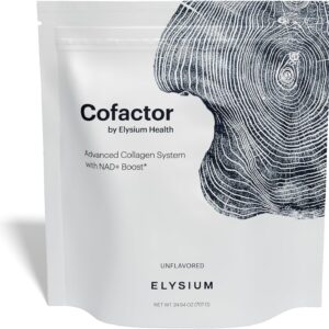 ELYSIUM Cofactor – Pó de Peptídeos de Colágeno 4-em-1 com NAD+, Ácido Hialurônico e Vitamina C para Saúde da Pele, Cabelo e Articulações