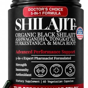Shilajit Preto de Alta Potência com 80% de Ácido Fulvico - Aumenta Testosterona e Vitalidade Masculina