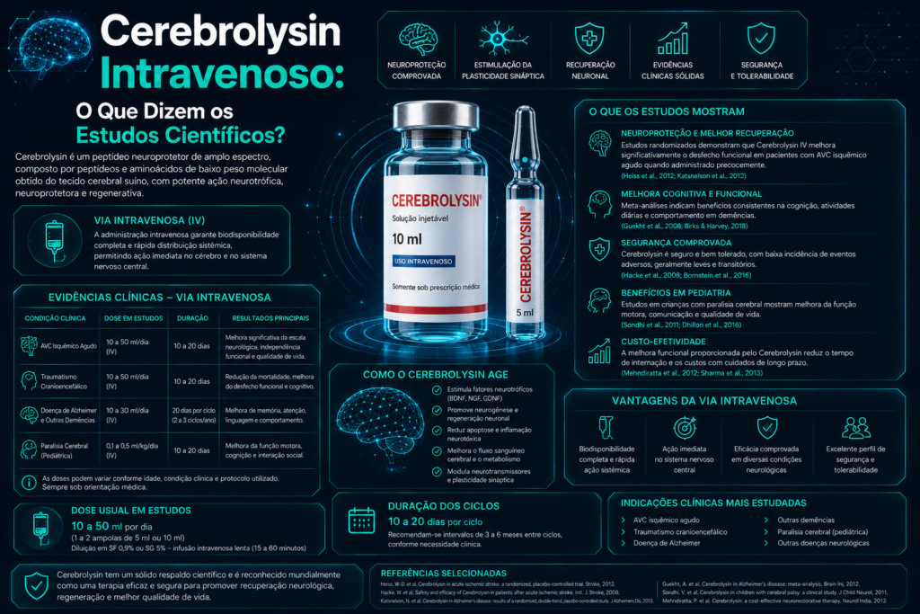 CBL-008 — Cerebrolysin Intravenoso: O Que Dizem os Estudos Científicos?