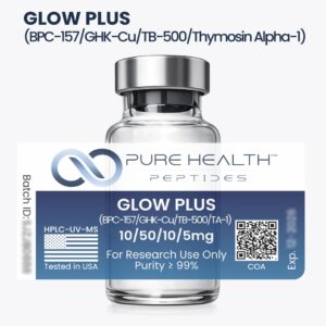 GLOW Plus (BPC-157/GHK-Cu/TB-500/Thymosin Alpha-1) - Mistura Avançada para Pesquisa em Peptídeos