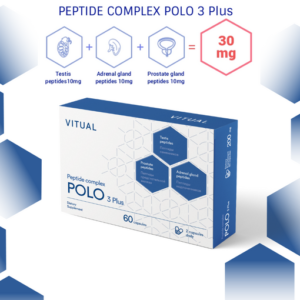 Polo 3 Plus Vitual - Complexo Bioregulador para Saúde Masculina em Cápsulas