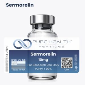 Sermorlin Pure Health Peptides 5mg - Análogo do Hormônio de Crescimento para Pesquisa Bioquímica