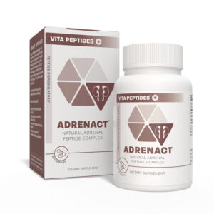 Adrenact - Bioregulator Natural de Peptídeos Adrenais Vita Peptides 60 Cápsulas - Suporte Endócrino e Vitalidade Geral