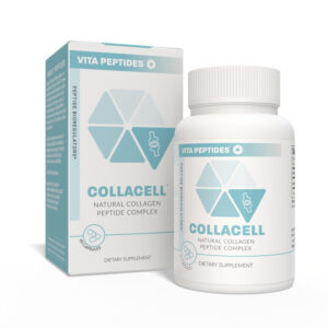Collacell Vita Peptides - Regulador Biopeptídico Natural de Colágeno para Elasticidade da Pele 60 Cápsulas