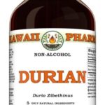 Extrato Líquido de Fruta de Durian (Durio Zibethinus) - 60ml - Natural e Vegano para Saúde Digestiva e Cardíaca - 10