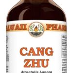 Tintura de Raiz Seco de Cang Zhu (Atractylis Lancea) - Extrato Natural e Vegano de 60ml para Conforto Digestivo