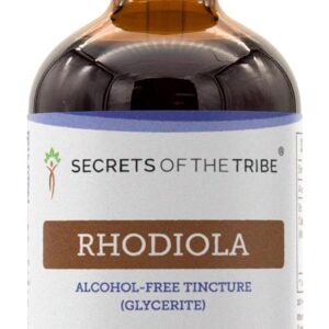 Extrato de Rhodiola Orgânica Secrets of the Tribe - 4 oz de Alta Potência para Estímulo e Bem-Estar