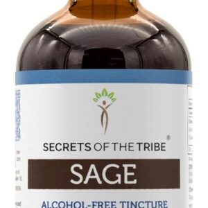 Extrato Líquido de Sálvia Sem Álcool Secrets of the Tribe - 120ml com Alta Potência e Pureza Natural