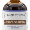 Extrato de Ashwagandha Orgânico Secrets of the Tribe - Tinteiro Sem Álcool 120ml para Relaxamento e Antiestresse