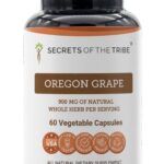 Oregon Grape Secrets of the Tribe 120 Cápsulas - Suplemento Natural com Raiz de Mahonia Aquifolium 1000mg - 6