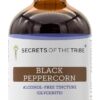 Extrato Líquido de Pimenta Preta Sem Álcool Secrets of the Tribe - Suplemento Orgânico e Natural 4 FL OZ
