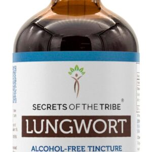 Tinture de Pulmonária Sem Álcool Secrets of the Tribe - Extrato Natural 120ml para Saúde Respiratória