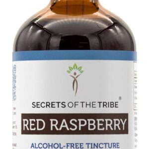 Extrato de Folha de Framboesa Vermelha Sem Álcool Secrets of the Tribe - 120ml - Produto Natural e Puro