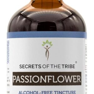 Extrato de Flor de Maracujá Sem Álcool Secrets of the Tribe - 120ml de Ervas Naturais para Relaxamento e Bem-Estar