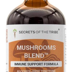 Mistura de Cogumelos Secrets of the Tribe - Fórmula Imunológica Sem Álcool com Chaga, Shiitake e Reishi 118ml