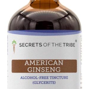 Tintura de Ginseng Americano Sem Álcool Secrets of the Tribe - Fortalecimento Natural e Bem-Estar