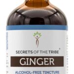 Extrato de Gengibre Sem Álcool Secrets of the Tribe - 4 OZ de Raiz Secas para Bem-Estar Natural