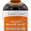 Extrato Imunológico Urgente Sem Álcool - 4 oz com Ervas Poderosas para Fortalecimento do Sistema Imunológico