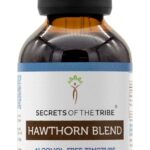 Tintureira Sem Álcool Secrets of the Tribe - Extrato de Hawthorn 4 oz - Suporte à Saúde Cardiovascular e Natural - 6
