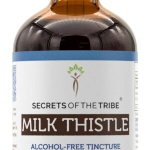 Tinture de Cardo Mariano Sem Álcool Secrets of the Tribe - Suporte à Saúde do Fígado e Desintoxicação