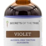 Extrato de Folha Seca de Violeta Sem Álcool Secrets of the Tribe - 120ml com Nutrientes Naturais